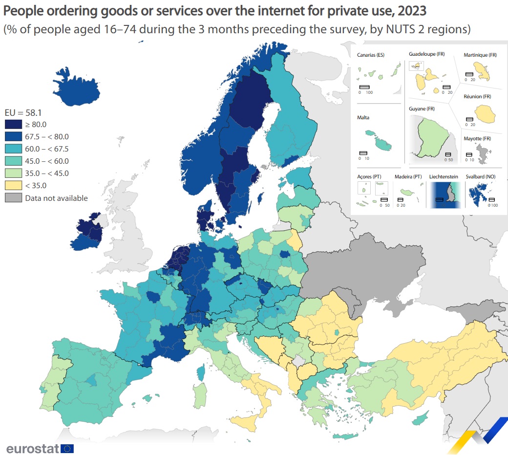 harta comert online eurostat