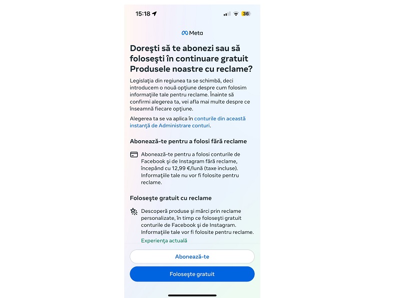 Abonament fara reclame 