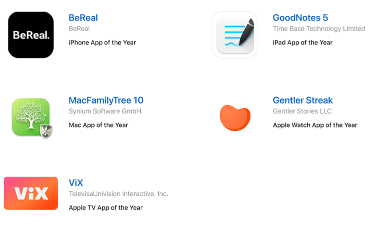 top aplicatii in app store 2022